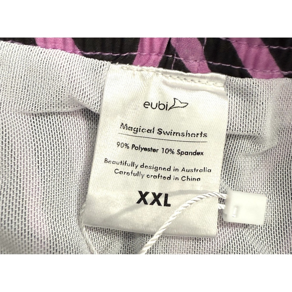 Eubi Magical Swim Shorts Men XXL Stretchy Pink Zebra Heat Reactive Color Change - Picture 6 of 15